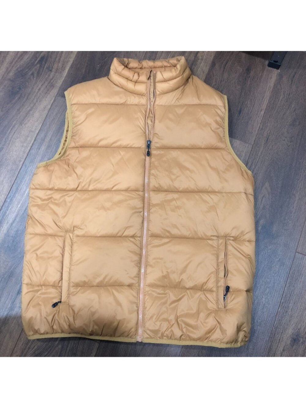 SwissTech Puffer Vest Mens Sz Large Brown Quilted  Lightweight Zip Outdoor